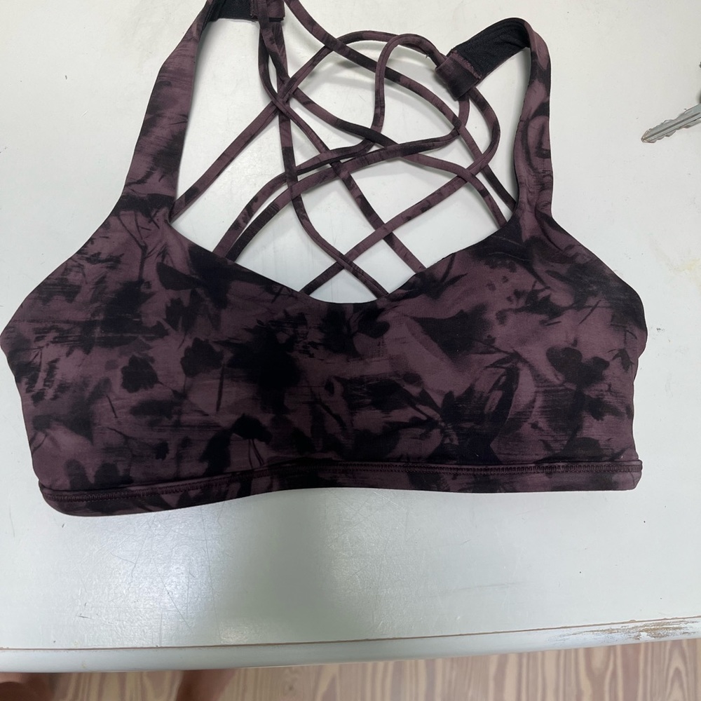 lululemon size 2 sports bra purple tie dye